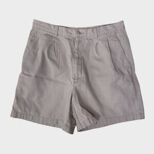 Dockers Vintage Khakis 100% Cotton Size 14 Womens Pleated Mom Shorts